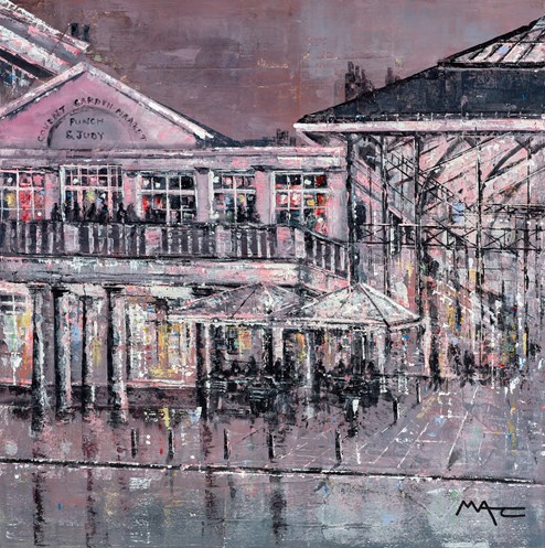 A Quick Beer in Covent Garden by Mark Curryer - Original Mixed Media on Board
